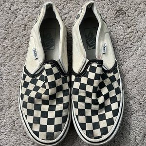 Black and White checkered Vans
